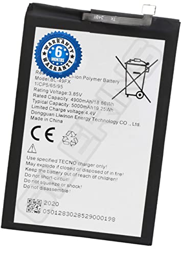 Image of Original BL-49FX Battery for Infinix Hot 8 X650C / X650B /X650D Battery with 6 Month Warranty***(K198)