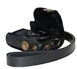 MegaGear MG288 Ever Ready Leather Camera Case compatible with Canon PowerShot S120 - Black