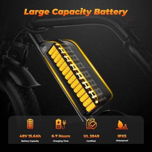 RKJ Electric Bike for Adults, 2200W, 30/32MPH, 75 Miles, 48V