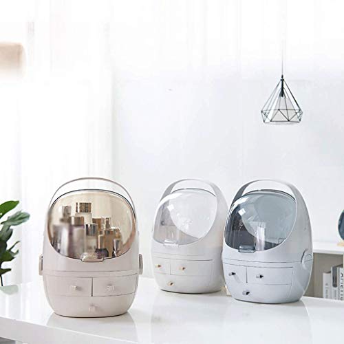 Boîte de rangement maquillage et cosmétiques grand format avec tiroirs et couvercle - 6