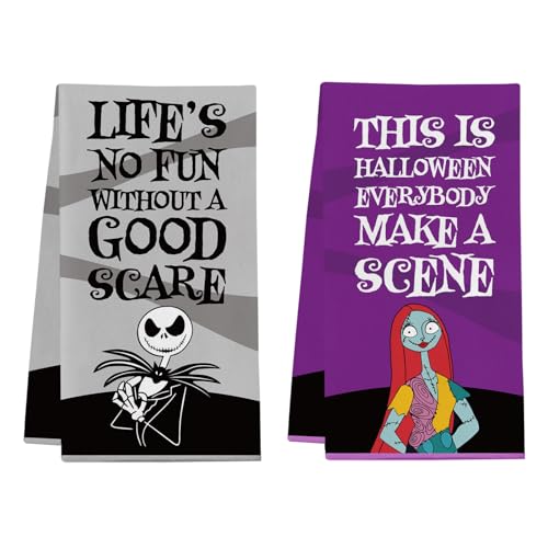 Nightmare Christmas Kitchen Towels, 2-Pack Halloween Decor