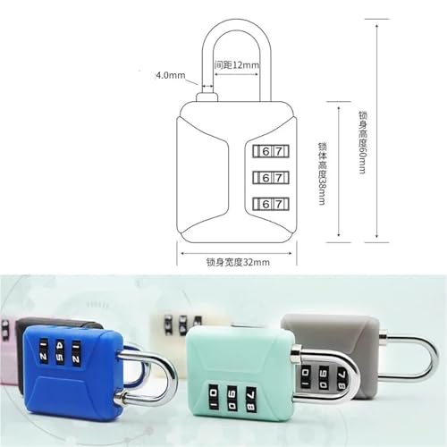 Candado de combinación digital MX10 blanco para maletas y armarios 6