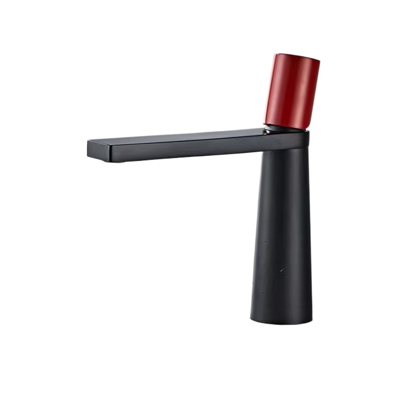 CVFRDD Bathroom Mixer Tap Deck Mount Vanity Faucet, Single Holder Single Hole Faucet, Bathroom Black Washbasin Sink Taps High(SLT184-BR)