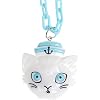 Chunky Nautical Cat Necklace - White & Blue - from Sourpuss Clothing