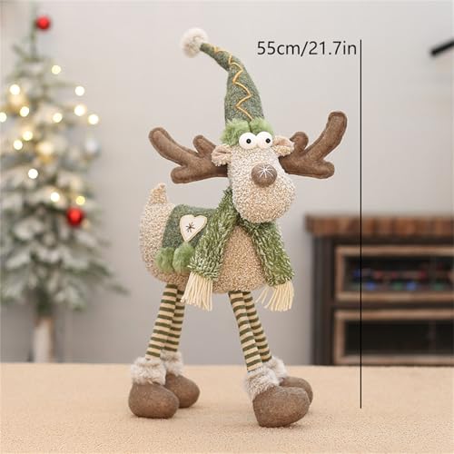 Cheminée décoration de table réussie grâce au cerf en peluche 55cm