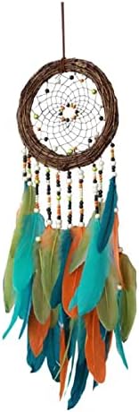 Dream Catcher Light UpTree Design with Feathers, Handmade Feather Dreamcatchers for Wedding /Party /Kids Bedroom , Home Decoration (Mix Color)