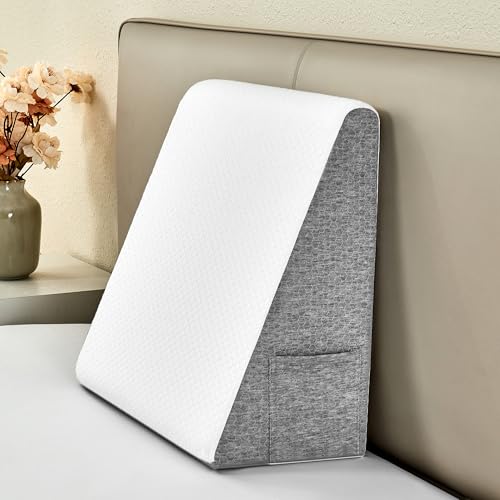 Hallo Deer Elysian Slumber Wedge Pillow: Luxurious Support for Comfortable Sleep, Designed with Premium Foam and a Soft, Washable Cover. Ideal for Elevating Head, Back, and Legs on Bed (Dark Grey)