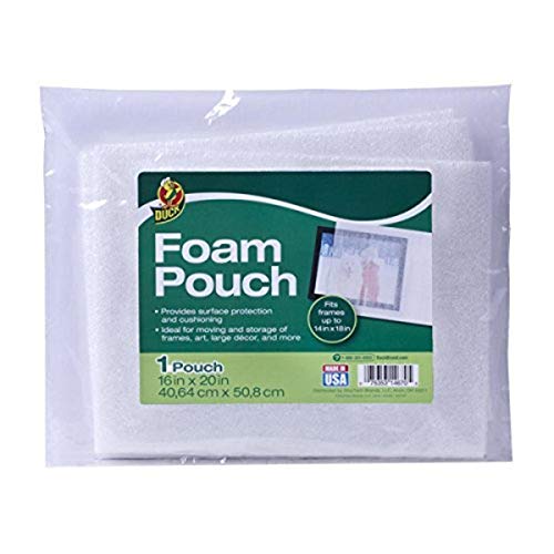 Duck Brand 284851 Foam Pouch, 16 x 20 Inches, White