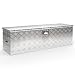 Produktbild Wiltec Werkzeugbox Alu 124x37x38 cm Silberfarbene Transportbox, Werkzeugkiste inkl. Schlüssel, Alubox und Staukasten mit Handgriffen, großzügige Deichselbox