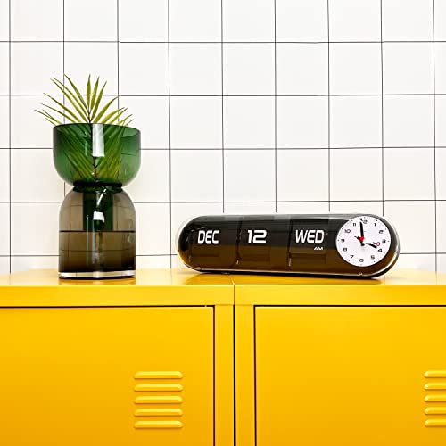 Cloudnola Date And Time Capsule Clock, Flip Calendar And Analog Clock In One, Great For Seniors, Teenagers, Or Retro Design Lovers #TOP3