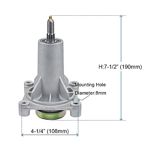 Parts Camp Spindle Assembly 532187281 532187292 567253301 587819701 587125401 Replaces Ariens 21546238/21546299 Ayp 187292/192870 Husqvarna 532 18 72-81/532 18 72-92 Mandrel Assembly #TOP4