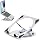 ORICO Aluminum Laptop Stand for Desk, 360° Rotating Laptop Riser | Compatible with MacBook Pro/Air/Neo and 10-17.3 inch laptops, 5-level adjustment, Open-frame Design, Foldable , Silver, NS1