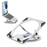 Base Rotative à 360° : Besoin de montrer votre écran à un collègue ? Ou de pivoter pour regarder un film sur le canapé ? La base rotative à 360° (avec amortissement verrouillable) vous permet d'ajuster l'angle instantanément — plus besoin de déplacer l'ordinateur portable encombramment sur le bureau