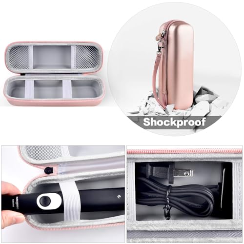 Image of Case Compatible with Philips Sonicare ProtectiveClean 4100 5100 6100 6500 7500 Rechargeable Electric Toothbrush.Travel Holder Fits for Oral-B 7500 9600 9300 Pro 1000 with Charger - Gold (Box Only)