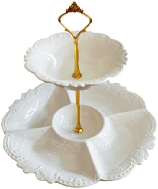 Ceramic Multi Layer Fruit Platter Use Light Luxury Basin On The Coffee Table in The Living Room