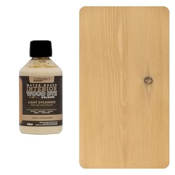 Littlefair's Wood Stain Water-Based - (Light Sycamore) – Non-Toxic, Eco-Friendly & Quick Drying - Easy-to-Apply, Concentrated Formula for All Wood Types – 250ml