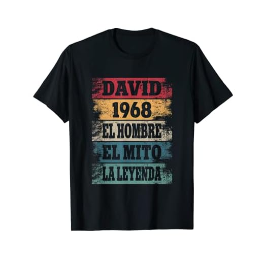 Hombre David 54 Cumpleaños Regalo Años Divertido Decoración 1968 Camiseta