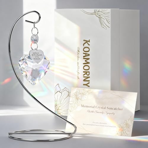 Memorial Crystal Suncatcher, IDEA SHOW Tabletop Suncatcher Bereavement Gift Idea,