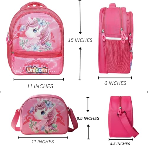 Image of Stylbase Waterproof School Bag with lunch bag combo for Boys and Girls Kids Bag with tiffin cover - Backpack Bag for Travelling for 5-7 Years 15 Inches