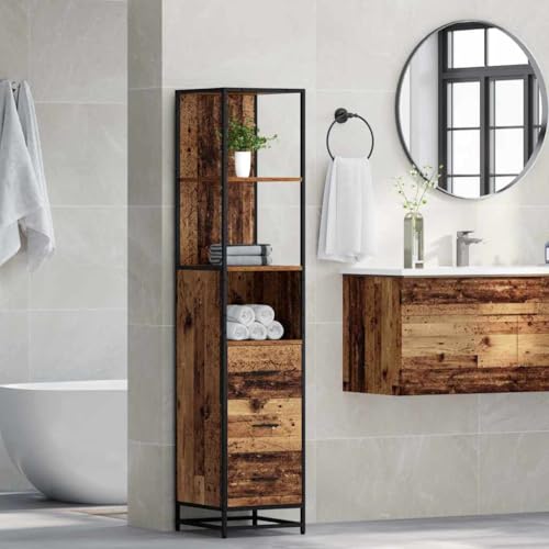 Muebles de baño para aseo de invitados con estantes organizadores 4
