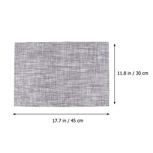 Cabilock 6 peças de tapetes de mesa de PVC resistentes ao calor para mesa de jantar, tapetes de mesa
