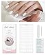 Nagelfolie Weiß, KALEFUL Gel Nail Nagelfolien Selbstklebend Uv Härtend Nail Art Sticker Dekoration Nageldesign Zubehör