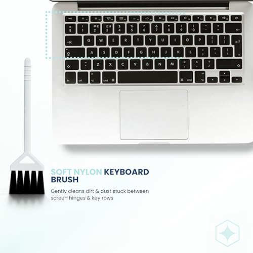 Image of BARROT Essentials Mini Device Cleaning Kit | Includes 50ml Non-Alcohol Screen Cleaner, 3 x High-Precision Brushes & 20x20CM Plush Microfiber
