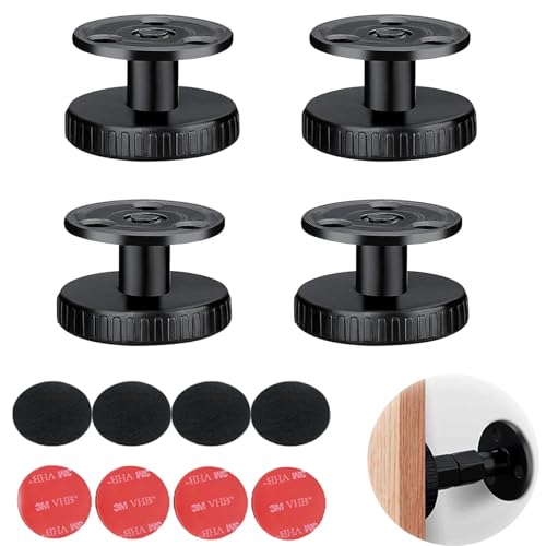 Wjelet 4 Pcs Anti Shake Headboard Stoppers, Adjustable Threaded Bed Frame Support Tool for Stabilizing Beds, Cabinets, and Sofas, Perfect Headboard Stoppers for Wall and Floor Fixing, 27 to 40mm