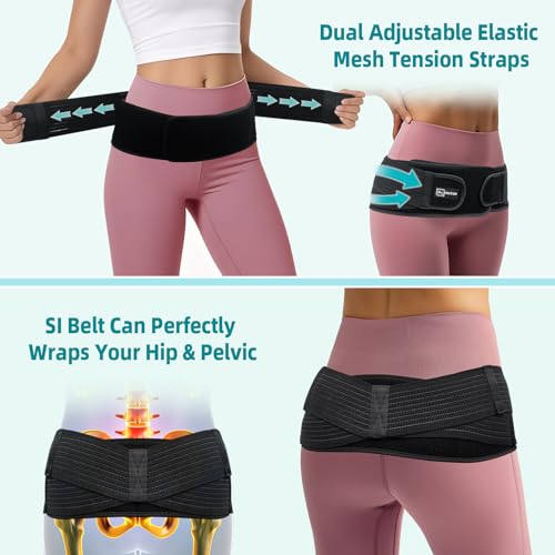 Faja Sacroilíaca Ajustable para Alivio de Dolor Lumbar miniatura 3
