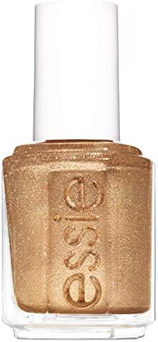 essie nail polish, summer 2020 collection, gold nail polish with ultra-fine glitter, mosaic on down, 0.46 Fl Oz
