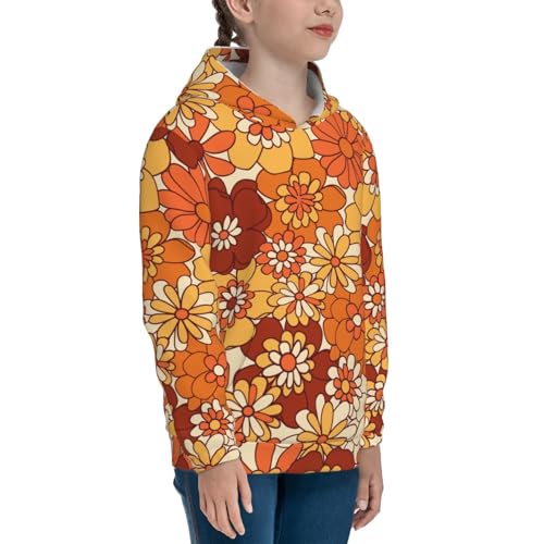 Hippie Flower Kids Pullover Hoodies Boys Sweatshirts Girls Athletic Clothes with Pocket3