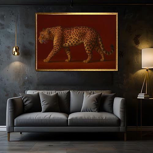 Peinture léopard sur toile de qualité supérieure | Déco salon chic