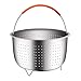 Vastsea 1 cesta de acero inoxidable 304, accesorio para olla al vapor, accesorio instantáneo, para ollas, ollas, olla a presión para verduras, frutas y huevos.