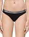 Calvin Klein Women's Radiant Cotton Thong Panty, Black, Medium