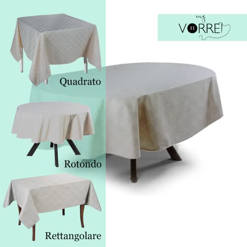 Nappe ovale anti-taches protection table polyester repas sans stress