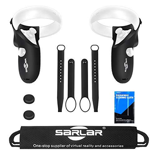 Sarlar Touch Controller Grip Cover & Knuckle Strap for Oculus Quest/ Rift S