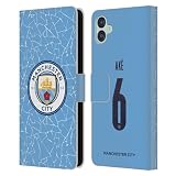 Head Case Designs Officially Licensed Manchester City Man City FC Nathan Aké 2020/21 Players Home Kit Group 1 Leather Wallet Case Compatible with Samsung Galaxy M04 5G / A04e