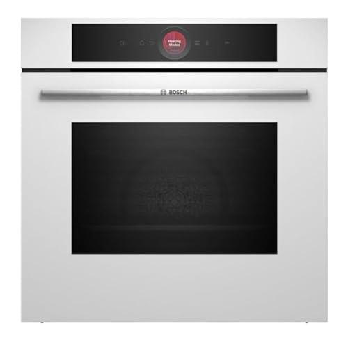 Bosch - Forno multifunzione, 60 cm, Serie 8, Elettronica TFT TouchControl, AirFry, Funzione Assist, Home Connect, Pirolisi, Bianco, HBG7741W1