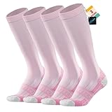 BRISIRA Coolmax Cooling Compression Knee High Socks Women 2 Pairs 15-20 mmHg Circulation Support for Nurse Running Travel