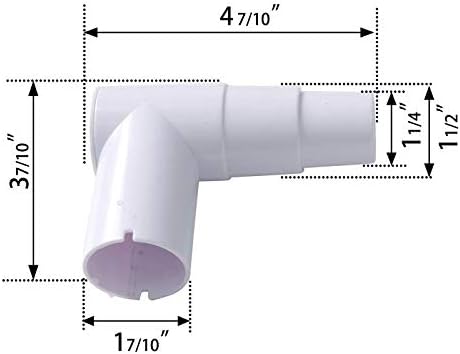 ATIE Pool Skimmer Skim Vacuum Plate with 90 Degree Elbow 8929 Compatible with Swimline HydroTools Vacuum Adapter Plate w/Elbow 8929