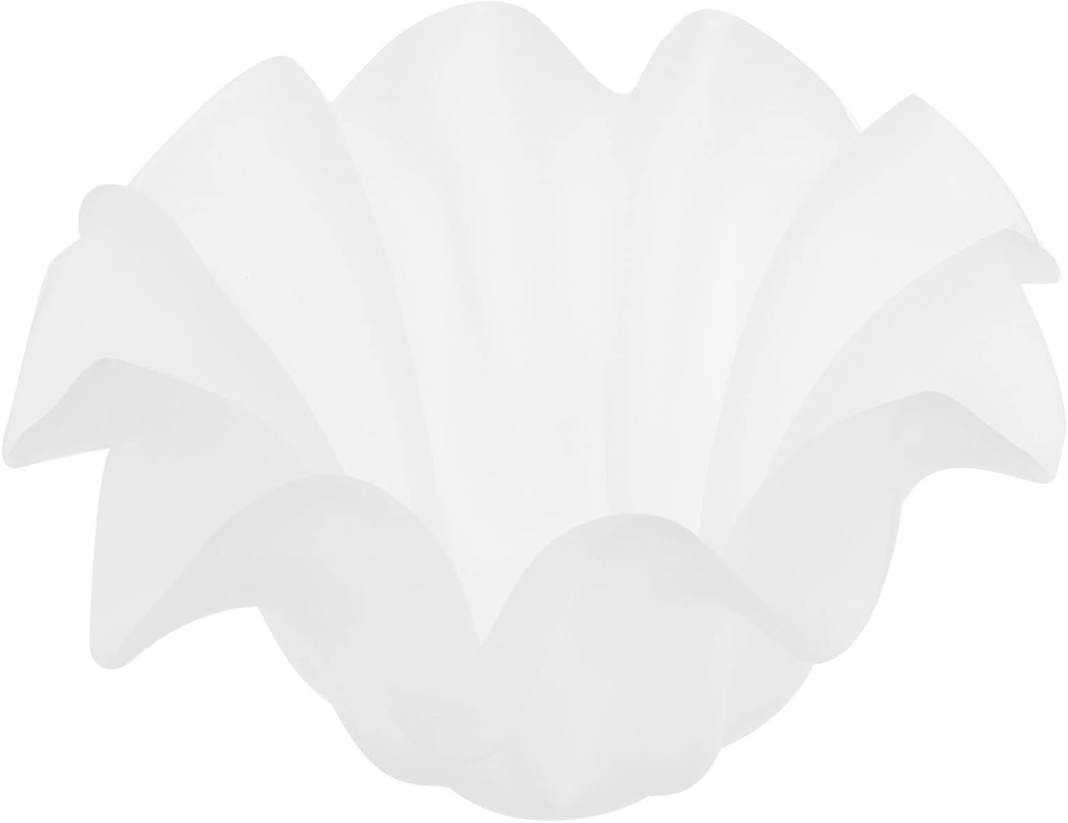 OSALADI Frosted Glass Lampshade White Glass Lamp Shade Replacement Shaped Light Shade Cover for Bedroom Living Room White