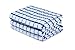 Urban Villa Terry Kitchen Towels, Premium Quality, 100% Cotton, Ultra Soft (Size: 20X30 Inch), Blue/White Highly Absorbent Over Sized Towels with Hanging Loop, (Set of 3)