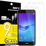 NEW'C 2 Stück für Huawei Y6 2017 für Panzerglas, Frei von Kratzern, 9H Festigkeit, HD Bildschirmschutzfolie, 0.33mm Ultra-klar, Ultrawiderstandsfähig