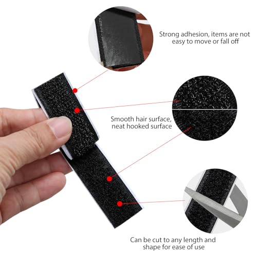 50 Stück Klettband Selbstklebend Extra Stark, Doppelseitig Klebende mit Klettverschluss 10 cm x 3.2 cm，Doppelseitig Klebend Harmlos für Wände, Türen, Tische, Bilder