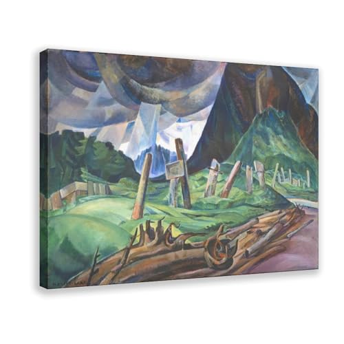 Toile Vanquished par Emily Carr, tableau mural texturé avec cadre premium 20x30cm