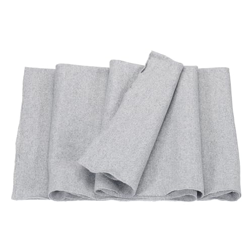 Image of MECCANIXITY 39 inch Elastic Cuffs Ribbed Trims Cotton Fabric Knit Rib Stretch Tape Cuff Sleeve Waistband for Sewing, 12 inch Wide Grey
