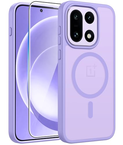 Image of FNTCASE for Oneplus 15 Case: Magnetic Matte Translucent Frosted Slim Shockproof Cell Phone Cover | Durable Screen Protector | Military Grade Protection Drop Proof Protective Cases, 6.78 inches