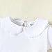 ZFZDRen 12M-12Y Toddler Baby Girls Ruffle Collar Blouse Kids Girl Solid Color T-Shirts Casual Tee Tops (Short White, 4-5 Years)