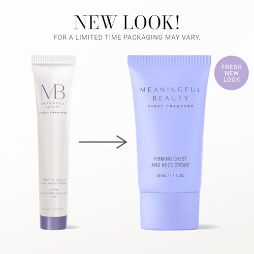Meaningful Beauty Firming Chest and Neck Crème , Tightening Treatment with Vitamin C and Hyaluronic Acid , 1.7 Ounce