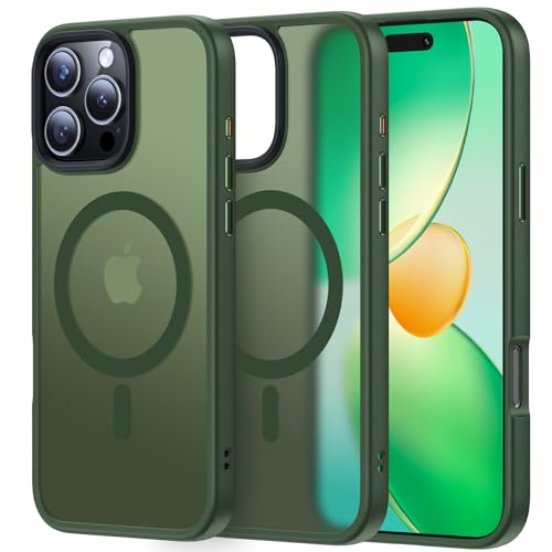 Coque iPhone Pro Max 6,9" verte Meifigno Magic Mag pour le quotidien